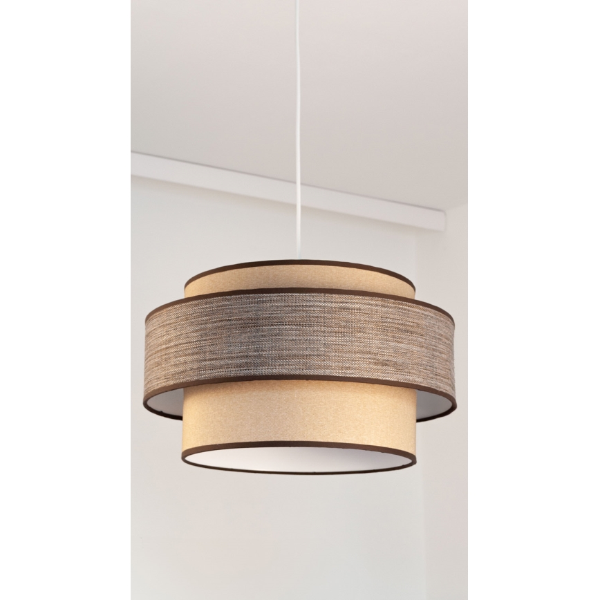 Luster na sajli GRACE 1xE27/60W/230V bež/smeđa