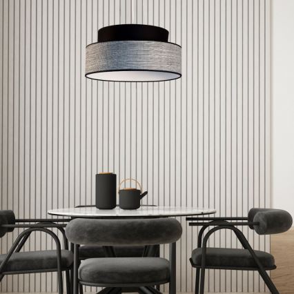 Luster na sajli GRACE 1xE27/60W/230V crna/siva