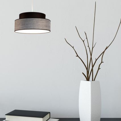Luster na sajli GRACE 1xE27/60W/230V crna/siva