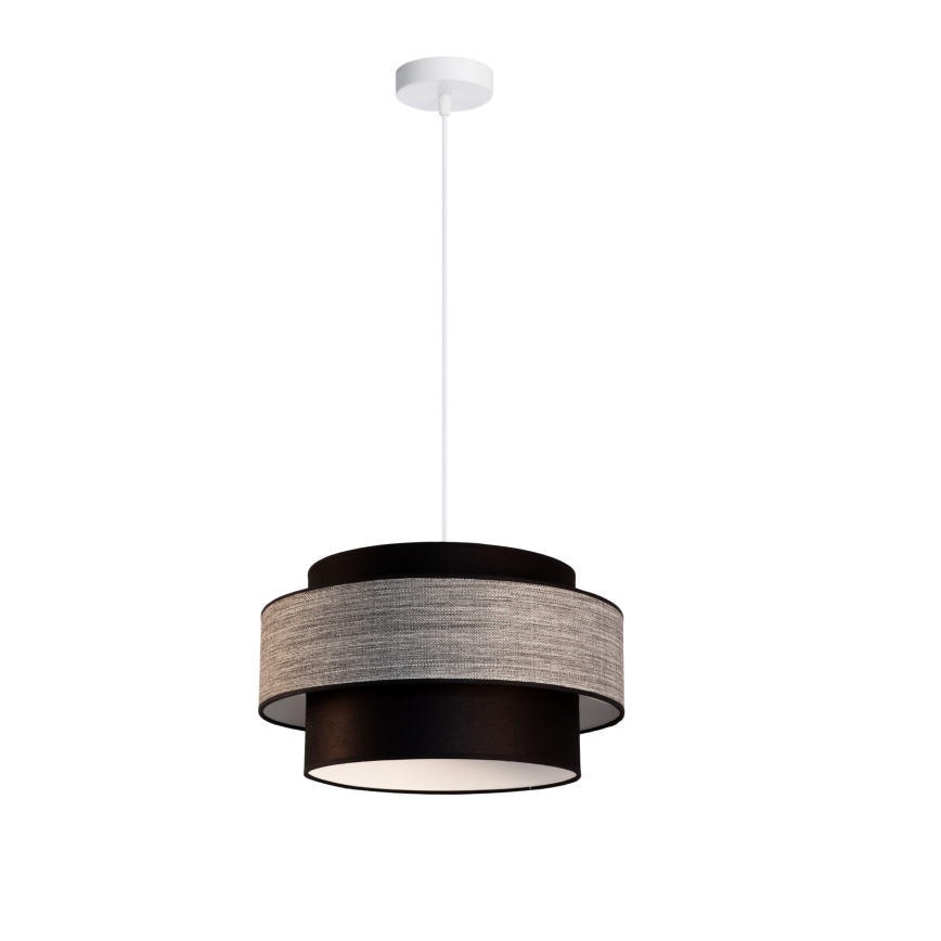Luster na sajli GRACE 1xE27/60W/230V crna/siva