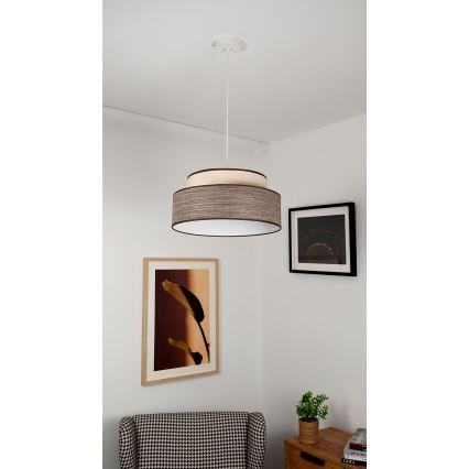 Luster na sajli GRACE 1xE27/60W/230V krem/smeđa