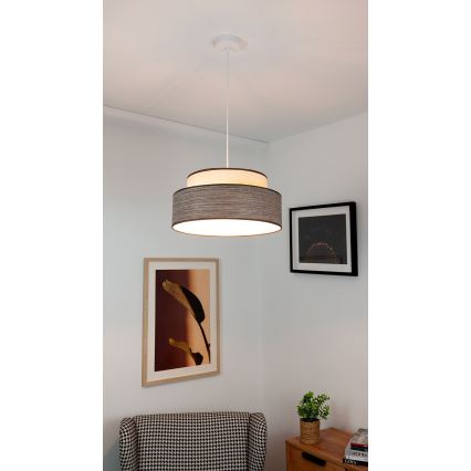 Luster na sajli GRACE 1xE27/60W/230V krem/smeđa