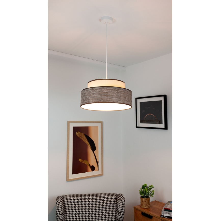 Luster na sajli GRACE 1xE27/60W/230V krem/smeđa