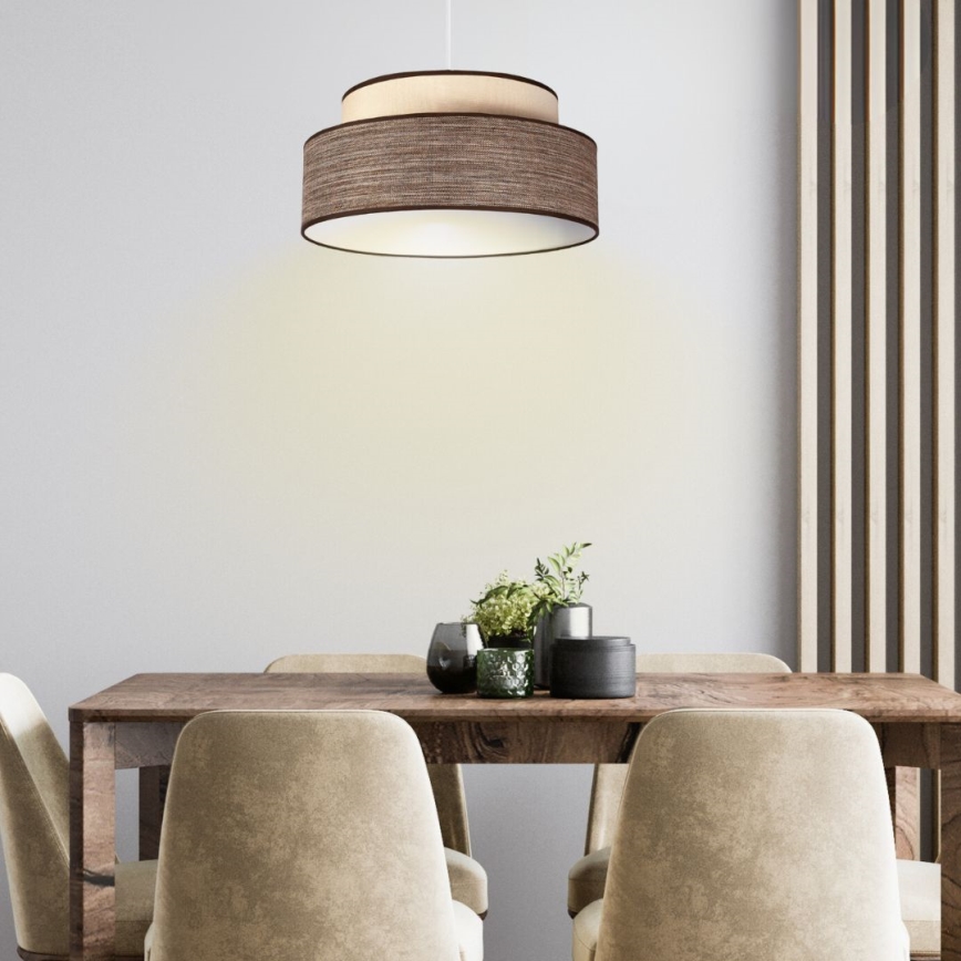 Luster na sajli GRACE 1xE27/60W/230V krem/smeđa