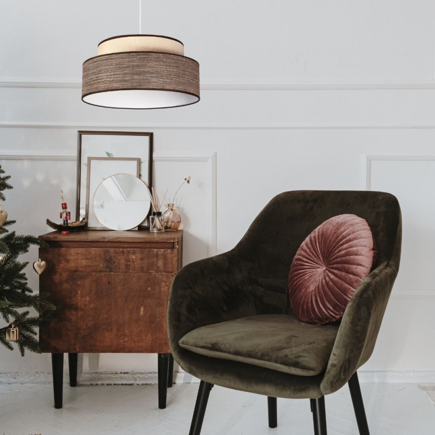 Luster na sajli GRACE 1xE27/60W/230V krem/smeđa