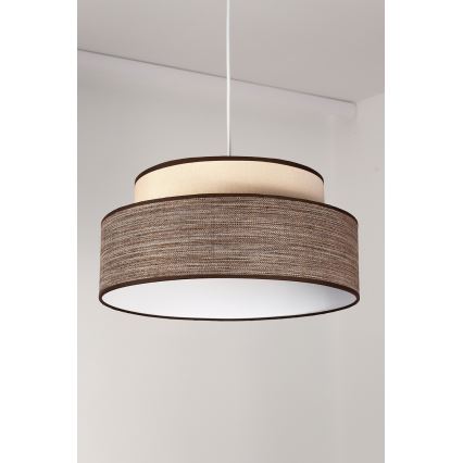Luster na sajli GRACE 1xE27/60W/230V krem/smeđa