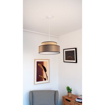 Luster na sajli GRACE 1xE27/60W/230V pr. 40 cm bež/smeđa