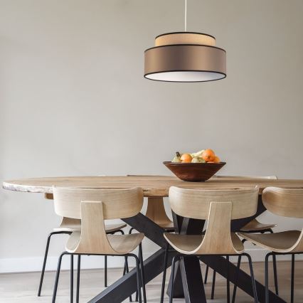 Luster na sajli GRACE 1xE27/60W/230V pr. 40 cm bež/smeđa