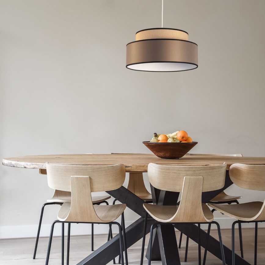 Luster na sajli GRACE 1xE27/60W/230V pr. 40 cm bež/smeđa