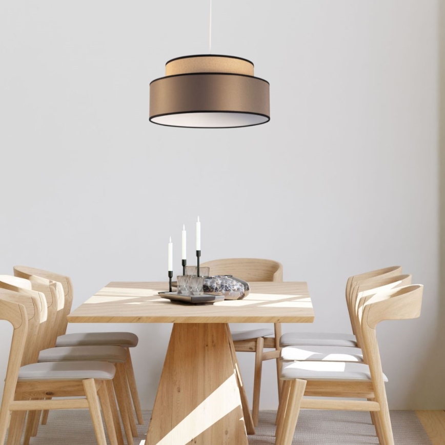 Luster na sajli GRACE 1xE27/60W/230V pr. 40 cm bež/smeđa
