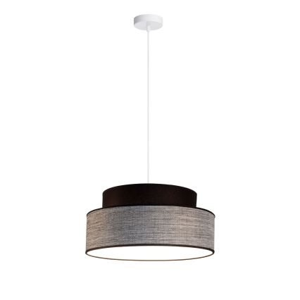 Luster na sajli GRACE 1xE27/60W/230V pr. 40 cm crna/siva