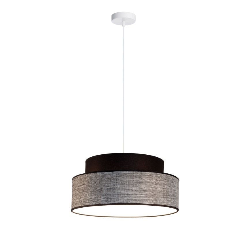 Luster na sajli GRACE 1xE27/60W/230V pr. 40 cm crna/siva