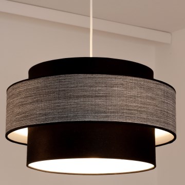 Luster na sajli GRACE 1xE27/60W/230V pr. 40 cm crna/siva