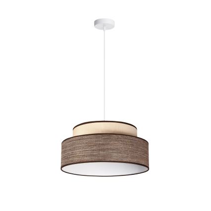 Luster na sajli GRACE 1xE27/60W/230V pr. 40 cm krem/smeđa
