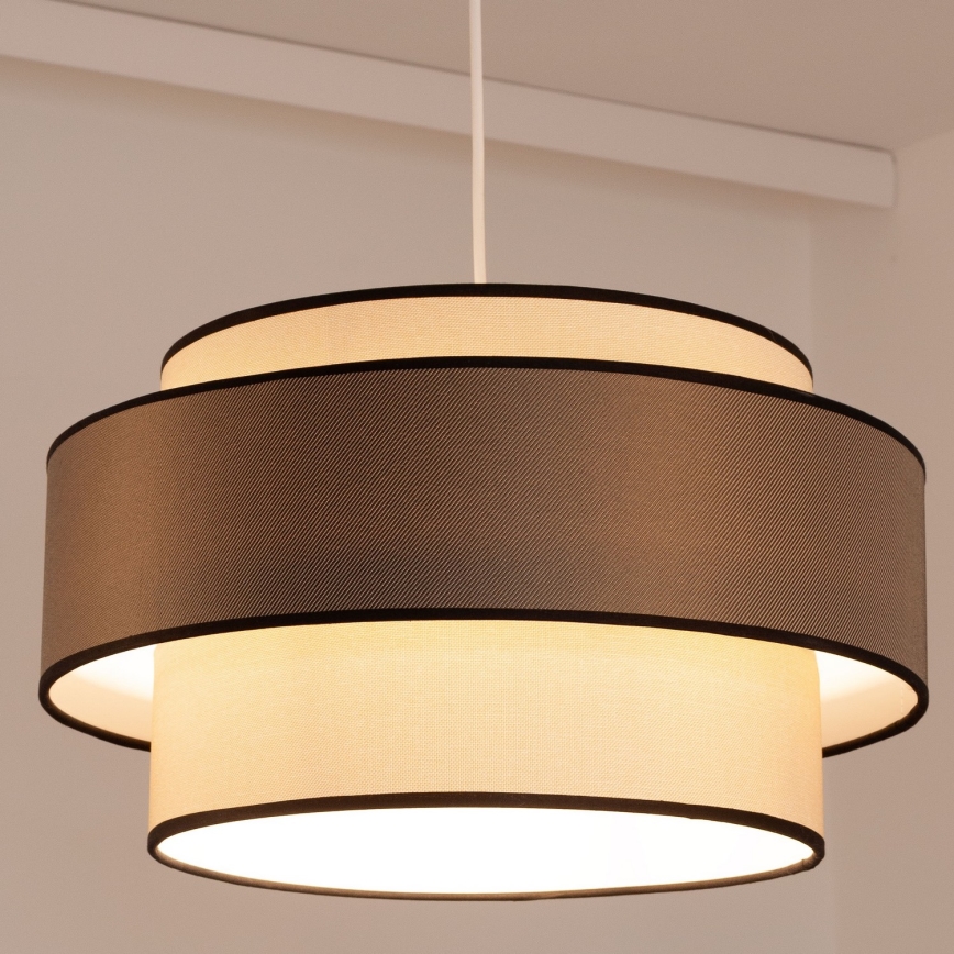 Luster na sajli GRACE 1xE27/60W/230V pr. 40 cm krem/smeđa