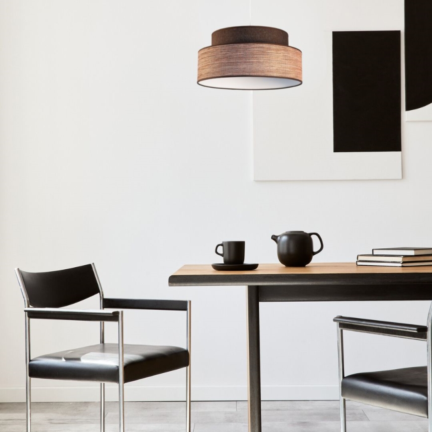 Luster na sajli GRACE 1xE27/60W/230V pr. 40 cm smeđa/bež