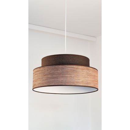 Luster na sajli GRACE 1xE27/60W/230V pr. 40 cm smeđa/bež