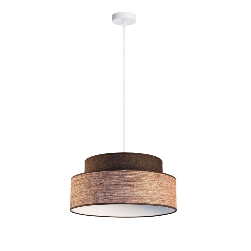 Luster na sajli GRACE 1xE27/60W/230V smeđa/bež
