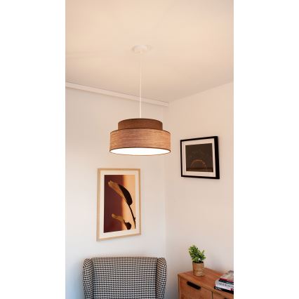 Luster na sajli GRACE 1xE27/60W/230V smeđa/bež
