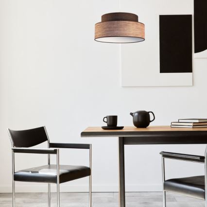 Luster na sajli GRACE 1xE27/60W/230V smeđa/bež