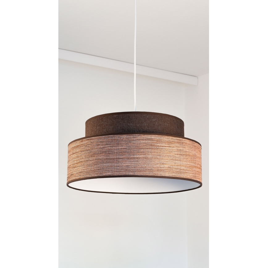 Luster na sajli GRACE 1xE27/60W/230V smeđa/bež