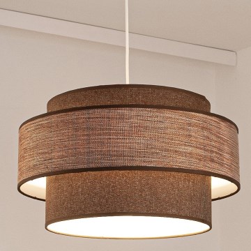 Luster na sajli GRACE 1xE27/60W/230V smeđa/bež