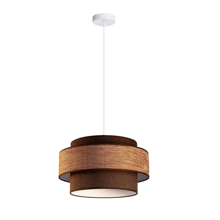 Luster na sajli GRACE 1xE27/60W/230V smeđa/bež