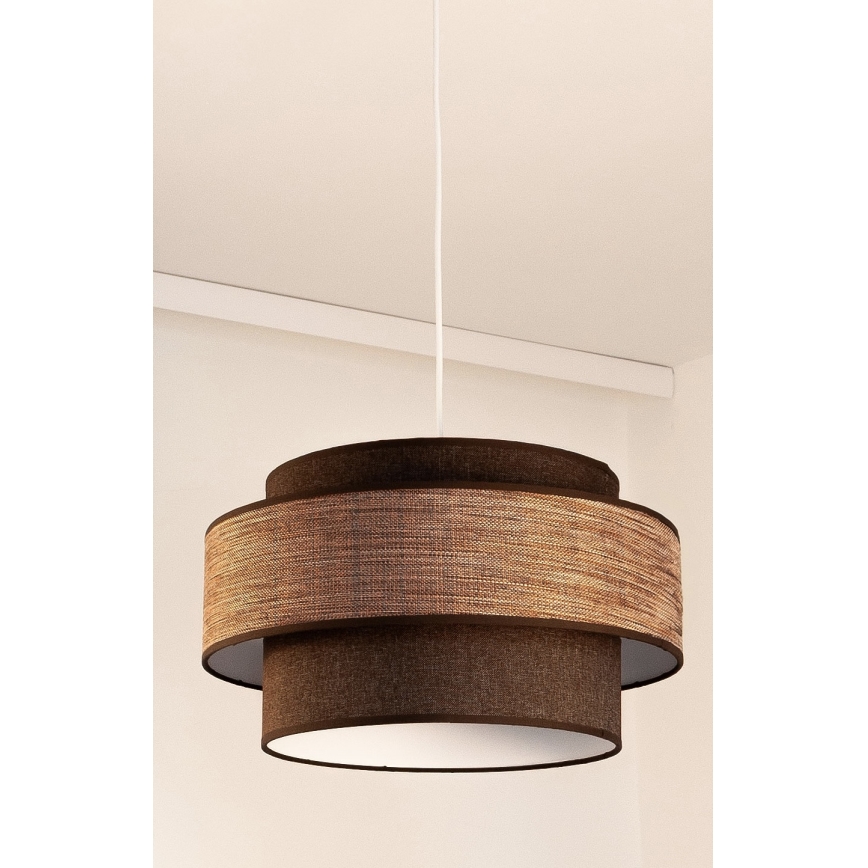 Luster na sajli GRACE 1xE27/60W/230V smeđa/bež