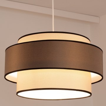 Luster na sajli GRACE 1xE27/60W/230V Ø 40 cm krem/siva