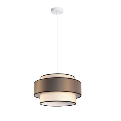 Luster na sajli GRACE 1xE27/60W/230V Ø 40 cm krem/siva