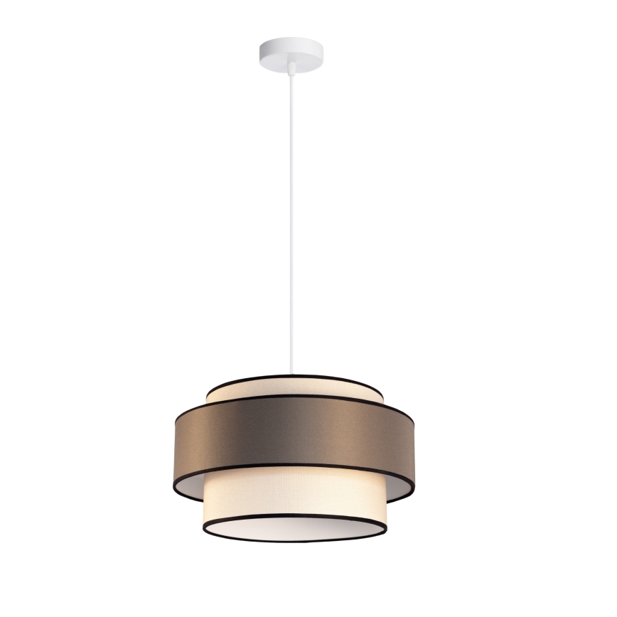 Luster na sajli GRACE 1xE27/60W/230V Ø 40 cm krem/siva