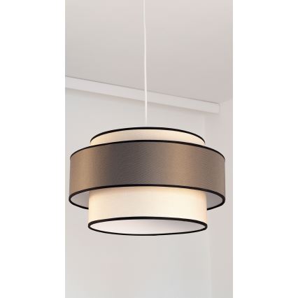 Luster na sajli GRACE 1xE27/60W/230V Ø 40 cm krem/siva
