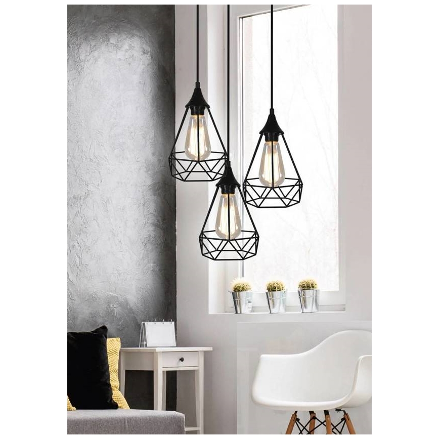 Luster na sajli GRAF 3xE27/60W/230V