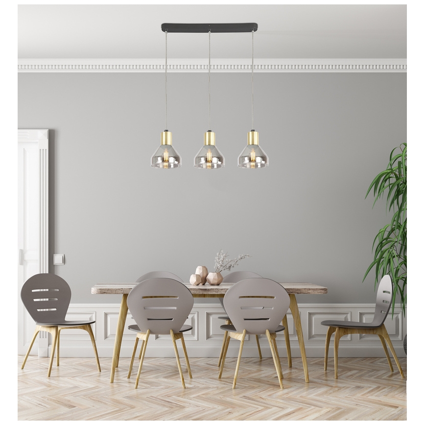 Luster na sajli GREGORY 3xE14/40W/230V