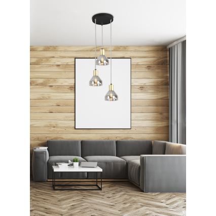 Luster na sajli GREGORY 3xE14/40W/230V