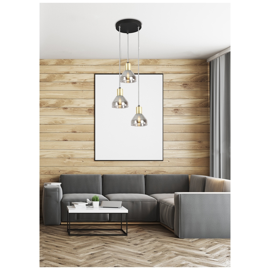 Luster na sajli GREGORY 3xE14/40W/230V