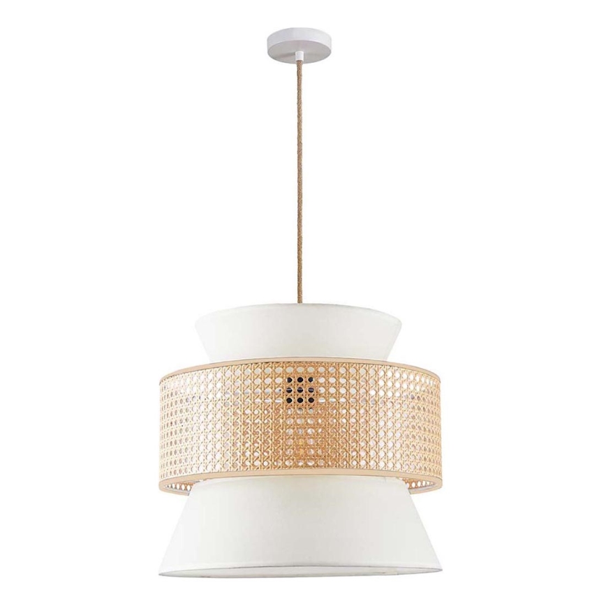 Luster na sajli GRENADA 1xE27/20W/230V pr. 40 cm bež