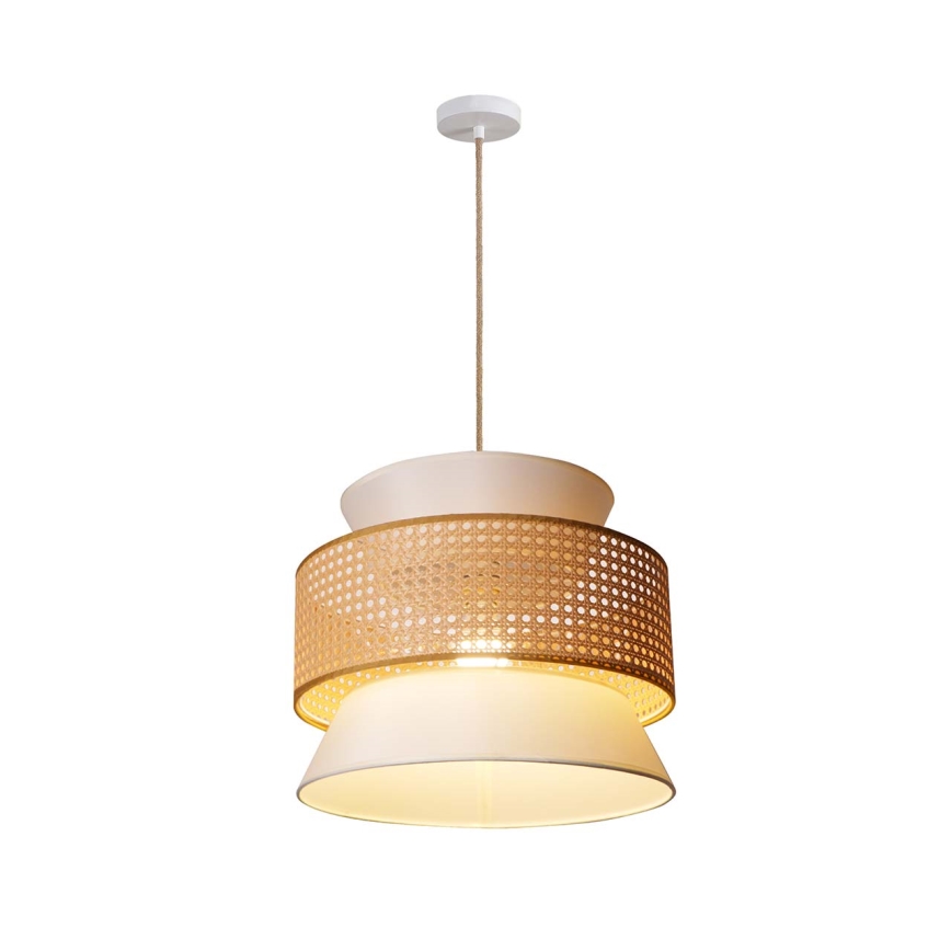 Luster na sajli GRENADA 1xE27/20W/230V pr. 40 cm bež