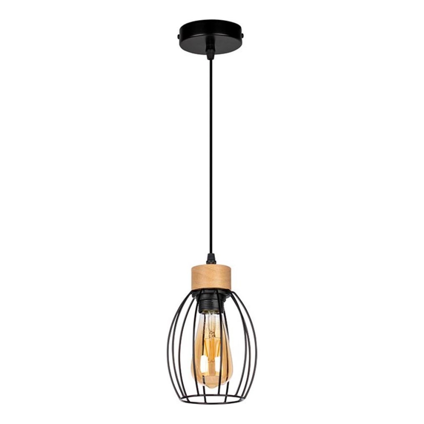 Luster na sajli GUNNAR 1xE27/60W/230V hrast