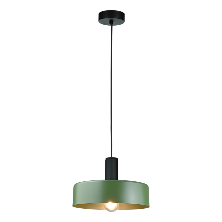 Luster na sajli HAKI 1xE27/60W/230V zelena/crna
