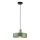 Luster na sajli HAKI 1xE27/60W/230V zelena/crna/sjajni krom