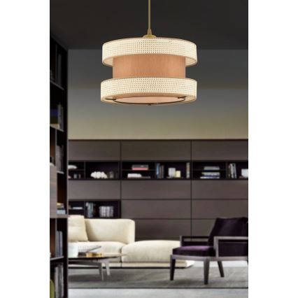 Luster na sajli HALO 1xE27/60W/230V smeđa/krem