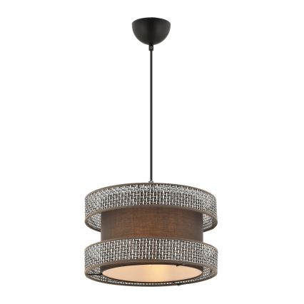 Luster na sajli HALO 1xE27/60W/230V smeđa/siva
