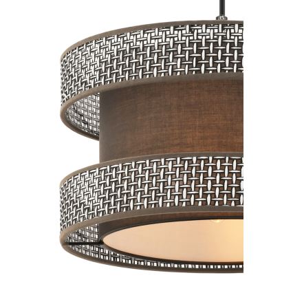 Luster na sajli HALO 1xE27/60W/230V smeđa/siva