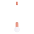 Luster na sajli HALO 1xG9/8W/230V pr. 12 cm ružičasta