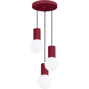 Luster na sajli HALO 3xG9/8W/230V pr. 25 cm crvena