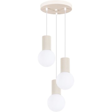 Luster na sajli HALO 3xG9/8W/230V pr. 25 cm krem