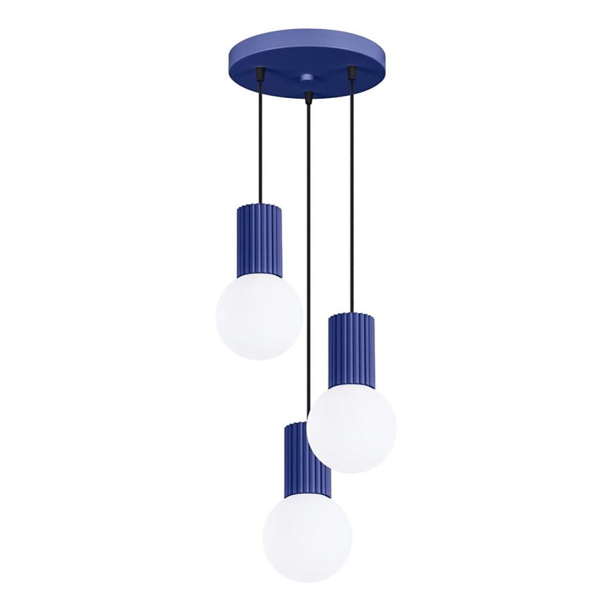 Luster na sajli HALO 3xG9/8W/230V pr. 25 cm plava