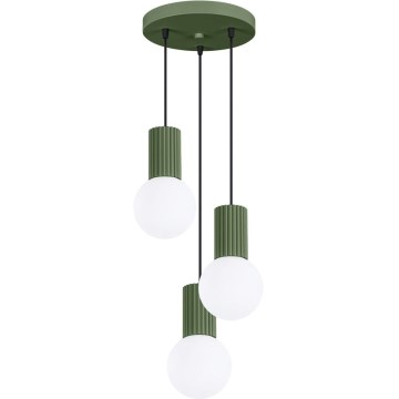 Luster na sajli HALO 3xG9/8W/230V pr. 25 cm zelena