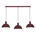 Luster na sajli HANDA 3xE27/15W/230V bordo
